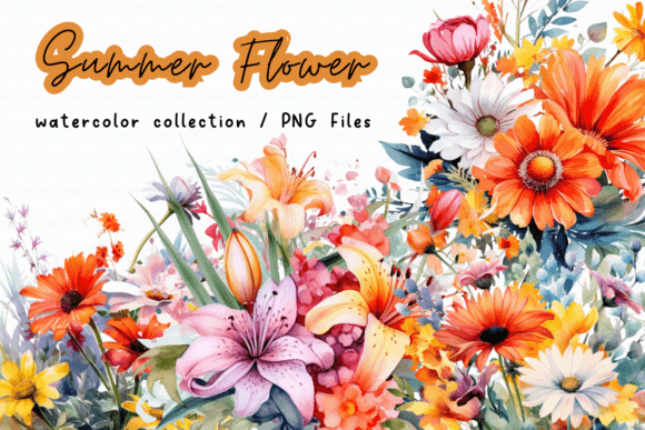 Download Summer Flower Watercolor Clipart - Flower Collection