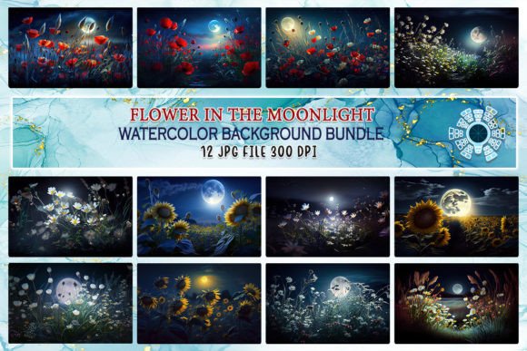 Download Wildflower Meadow in the Moonlight Bundl - Flower Collection