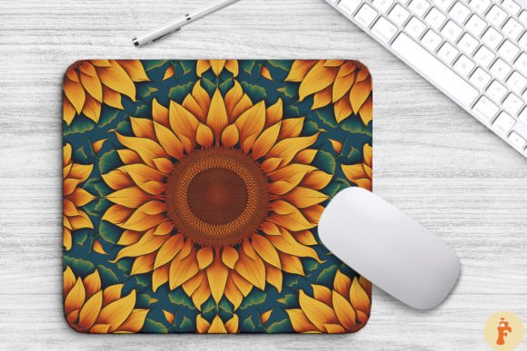 Download Beautiful Sunflowers Pattern Mouse Pad - Flower Collection