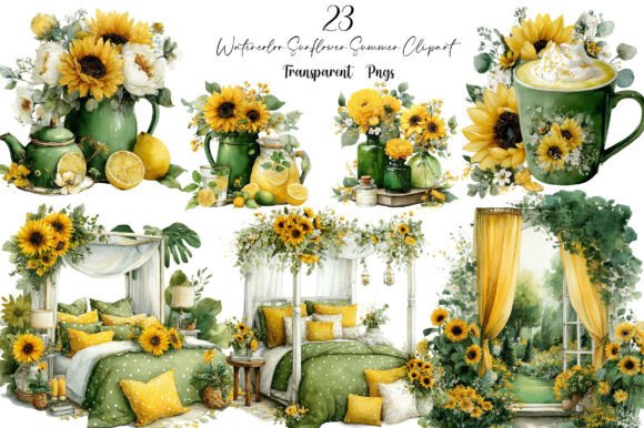 Download Watercolor Sunflower Summer Clipart - Flower Collection