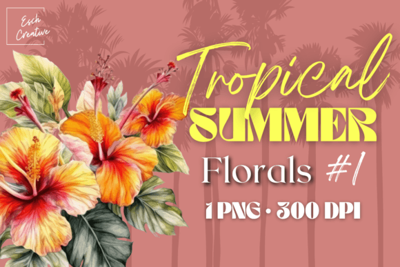 Download Tropical Summer Flower Watercolor - Flower Collection