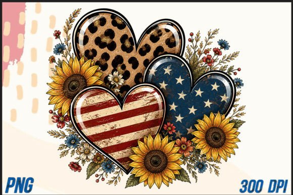 Download Western American Hearts with Sunflowers - Flower Collection
