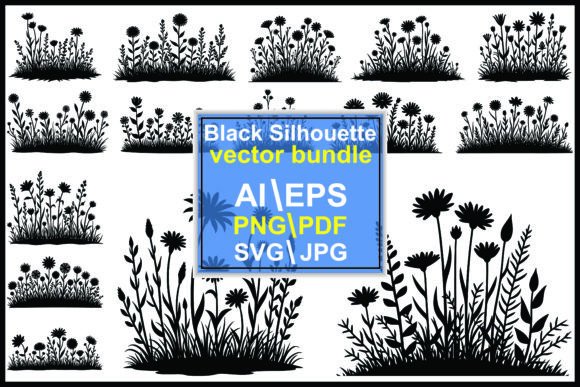 Download Wildflower Silhouette Vector Bundle - Flower Collection