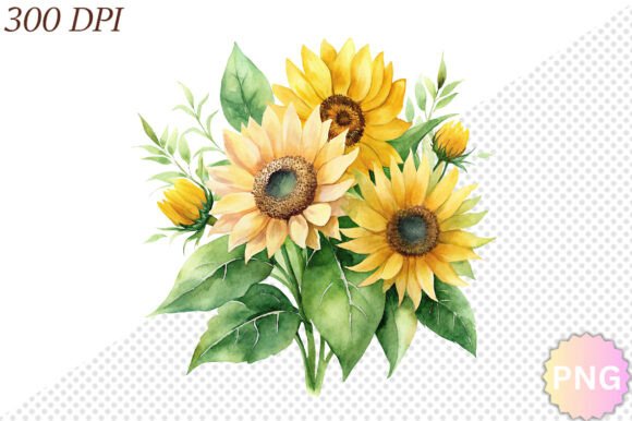 Download Watercolor Sunflower PNG Clipart - Flower Collection
