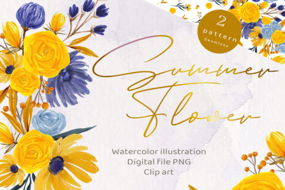 Download Summer Flower,Watercolor Floral Clipart - Flower Collection
