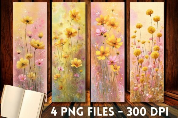 Download Yellow Pink Flower Meadow Bookmark PNG - Flower Collection