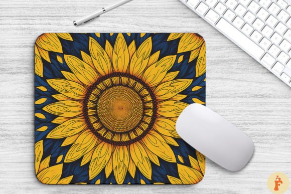 Download Beautiful Sunflowers Pattern Mouse Pad - Flower Collection