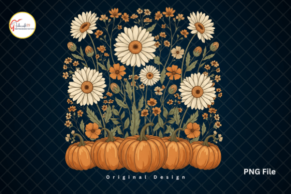Download Pumpkin Wildflower PNG, Floral Fall PNG - Flower Collection