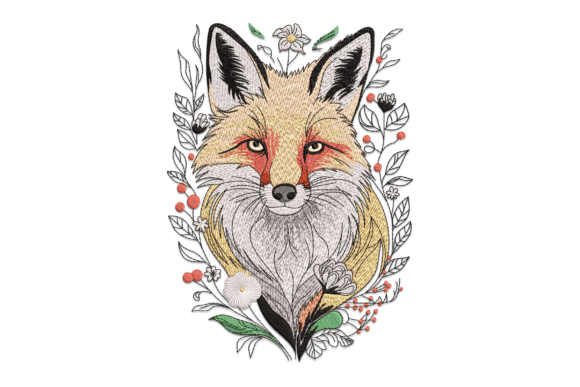 Download Fox and Flowers - Flower Collection