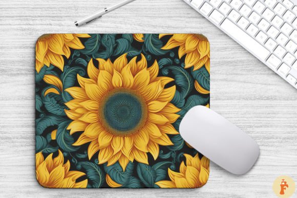 Download Beautiful Sunflowers Pattern Mouse Pad - Flower Collection
