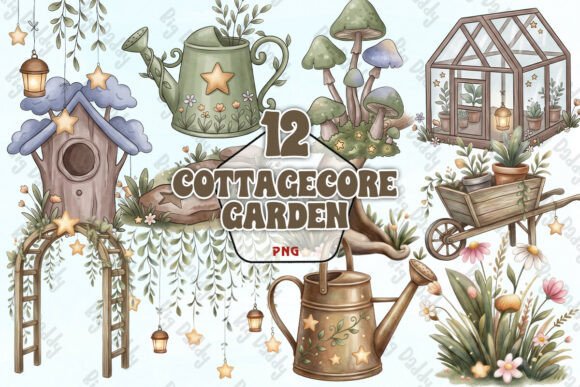 Download Cottagecore Garden Clipart PNG - Garden clipart Collection