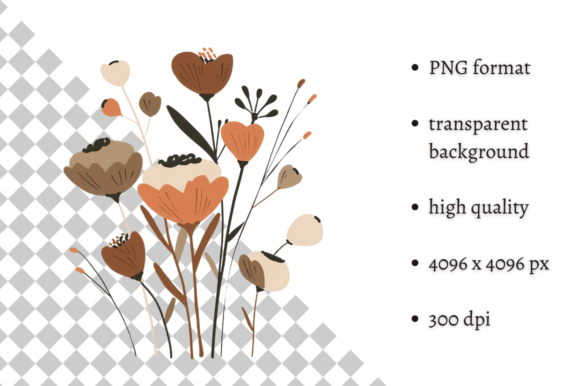 Download Watercolor Boho Wild Flowers Clipart - Flower Collection