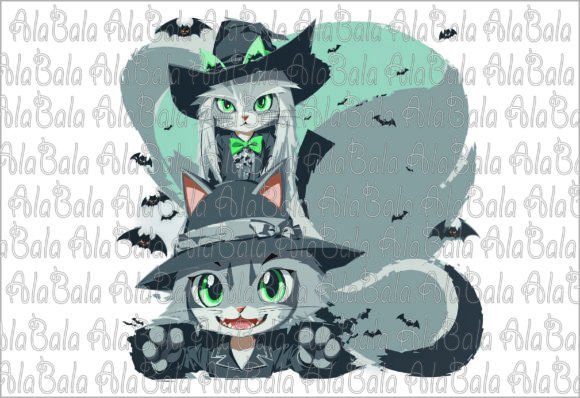 Download Cat Halloween Png, Sublimation Graphics - Sublimation graphics Collection