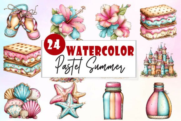 Download Pastel Summer Clipart Bundle - Pastel Collection