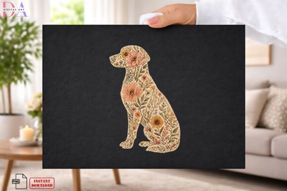 Download Floral Dog Silhouette Wildflower PNG - Flower Collection