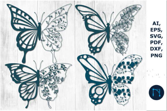 Download Paper Cut Butterfly Wildflower Bundle - Flower Collection