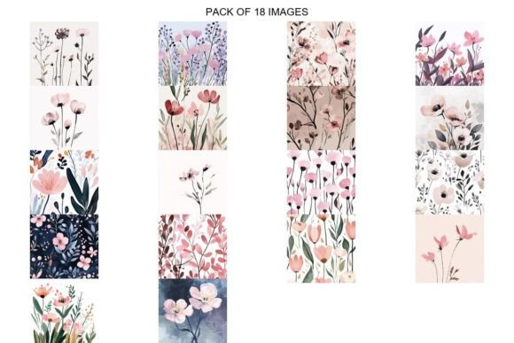 Download Watercolor Winter Pink Flowers Garden Ba - Flower Collection