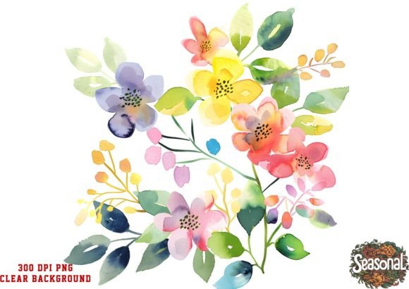 Download Summer Flower Watercolor Clipart - Flower Collection
