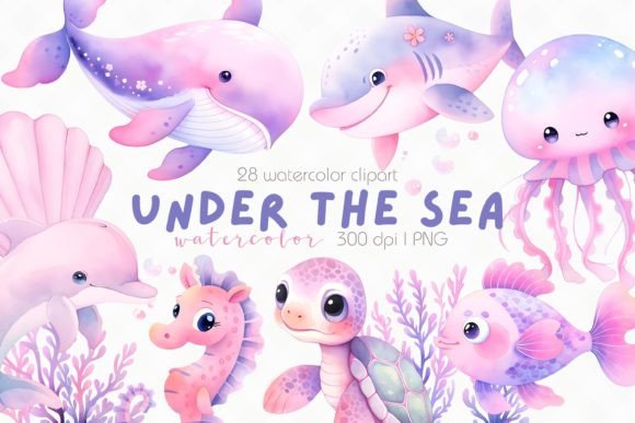Download Pastel Under the Sea Watercolor Clipart - Premium Resources