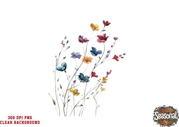 Download Watercolor Wildflower Png Clipart - Flower Collection