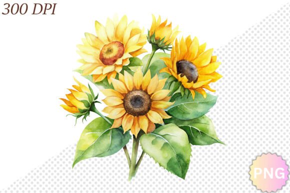 Download Watercolor Sunflower PNG Clipart - Flower Collection