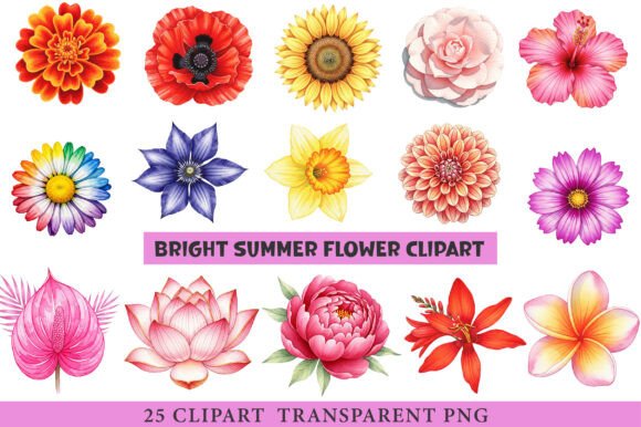 Download Bright Summer Flower Clipart - Flower Collection