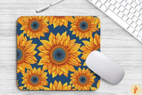 Download Beautiful Sunflowers Pattern Mouse Pad - Flower Collection