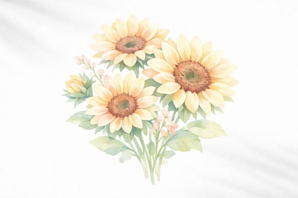 Download Cute Watercolor Sunflower PNG Clipart - Flower Collection