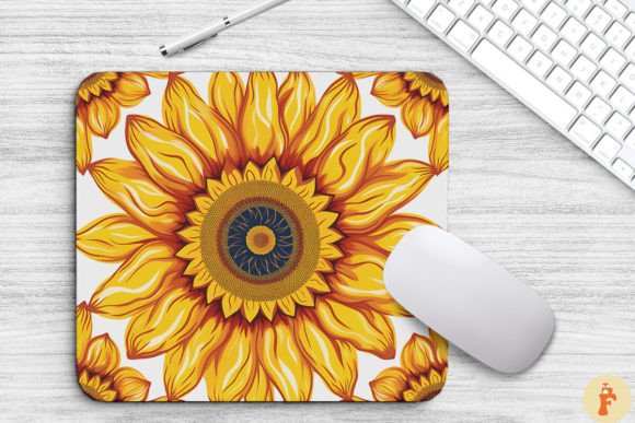 Download Beautiful Sunflowers Pattern Mouse Pad - Flower Collection