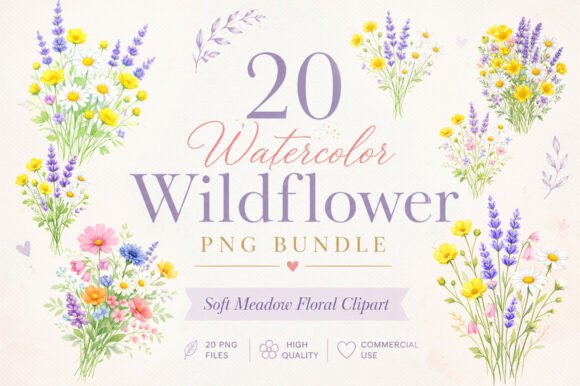 Download Watercolor-Wildflower-PNG-Bundle-20 - Flower Collection