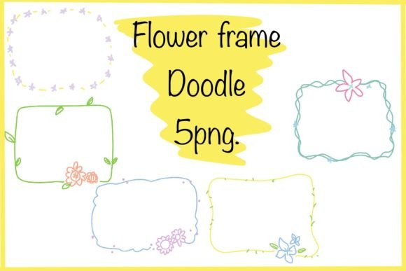 Download Cute Flower Frame Doodle - Flower Collection