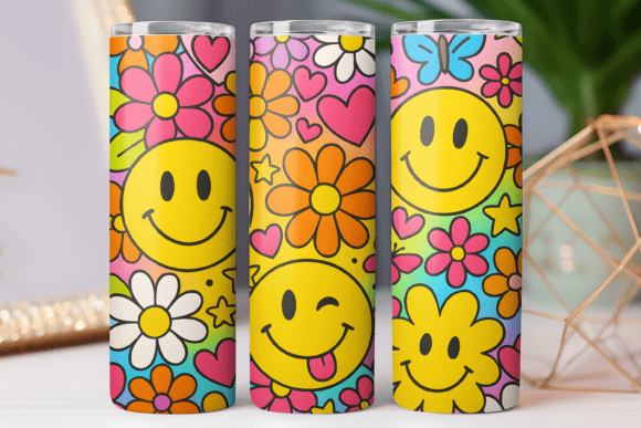 Download Daisy Smile Flower Tumbler Wrap Design - Flower Collection